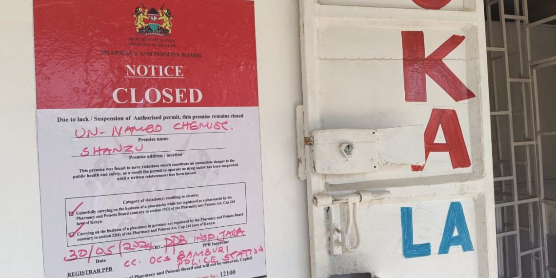 30 people arrested as PPB shuts down over 100 illegal pharmacies in Rift Valley crackdown